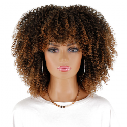 Malya: magnifique perruque Curly synthétique - 16 Pouces