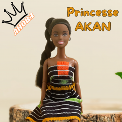 AHOBA - Jolie poupée articulée de 30cm - Collection Princesses Akan
