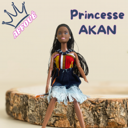 AFFOUÉ - Poupée artculée de 30 cm - Collection Princesse Akan